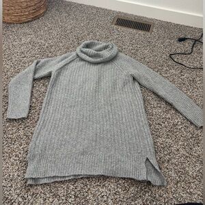 Eddie Bauer Light Gray Cowl Neck Sweater